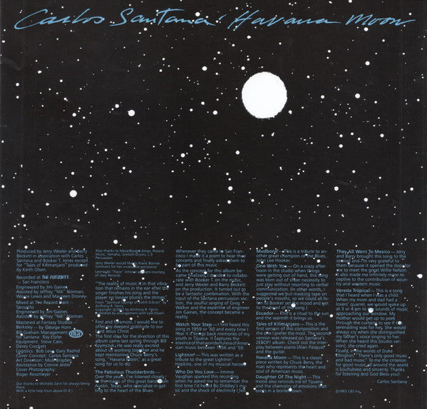 Carlos Santana - Havana Moon (Vinyl, LP, Album) Near Mint (NM or M-) / Very Good Plus (VG+)
