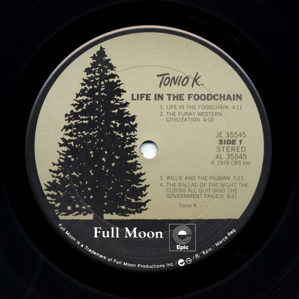 Tonio K. - Life In The Foodchain (Vinyl, LP, Album, Stereo) Very Good (VG) / Fair (F)