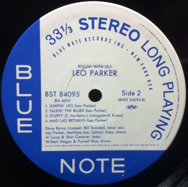 Leo Parker - Rollin' With Leo (Vinyl, LP, Album, Limited Edition, Reissue) Very Good Plus (VG+) / Near Mint (NM or M-)