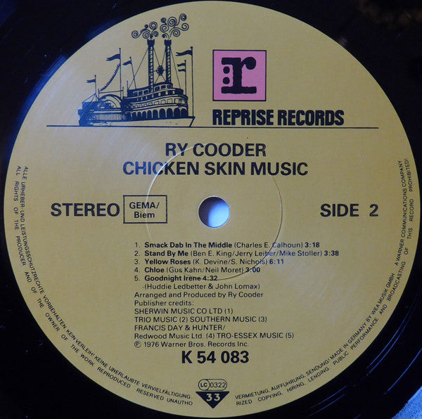 Ry Cooder - Chicken Skin Music (Vinyl, LP, Album, Reissue) Very Good Plus (VG+) / Very Good (VG)