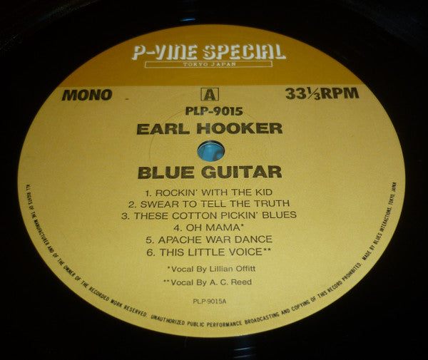 Earl Hooker - Blue Guitar (Vinyl, LP, Compilation, Mono) Near Mint (NM or M-) / Very Good Plus (VG+)