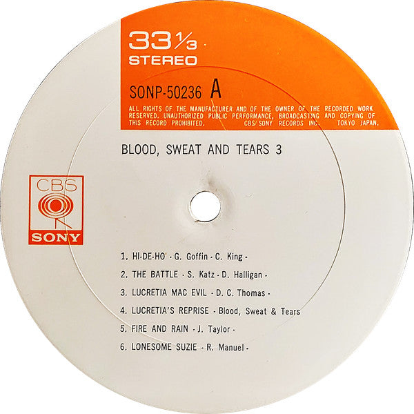 Blood, Sweat And Tears - Blood, Sweat And Tears 3 (Vinyl, LP, Album)