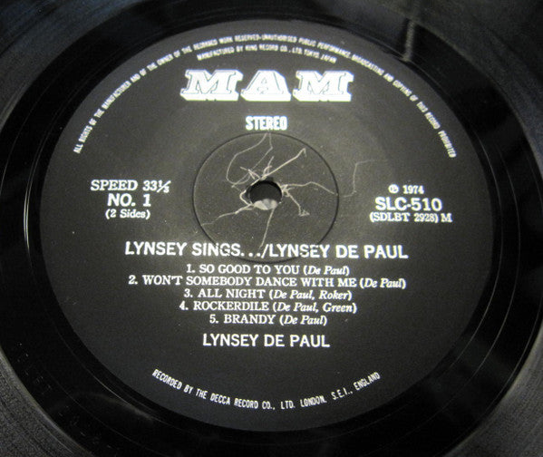 Lynsey De Paul - Lynsey Sings (Vinyl, LP, Compilation) Very Good (VG) / Very Good Plus (VG+)