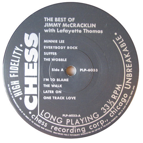 Jimmy McCracklin - The Best Of Jimmy McCracklin With Lafayette Thomas (Vinyl, LP, Compilation) Very Good Plus (VG+) / Very Good (VG)