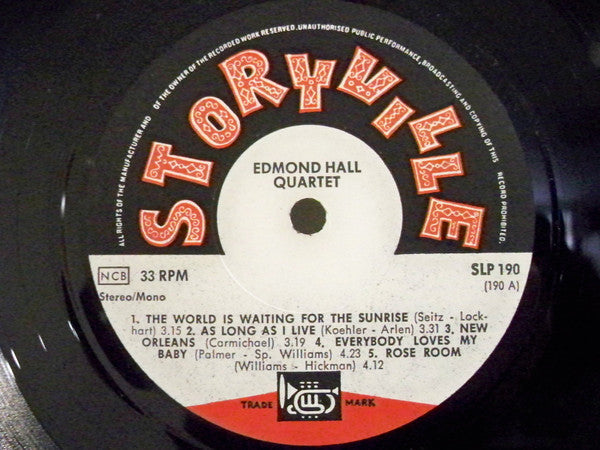 The Edmond Hall Quartet - Edmond Hall Quartet (Vinyl, LP) Very Good (VG) / Very Good (VG)