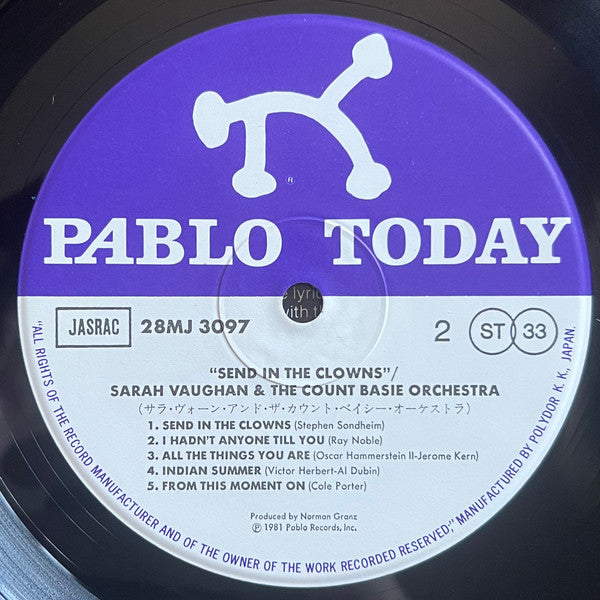 Sarah Vaughan - Send In The Clowns (Vinyl, LP, Album, Stereo)