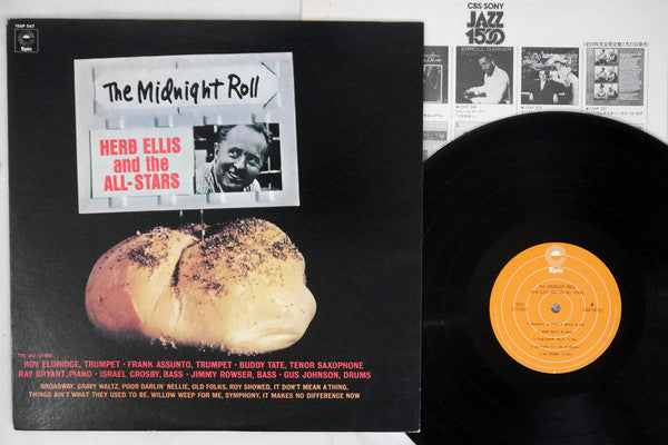 Herb Ellis And The All-Stars - The Midnight Roll (Vinyl, LP, Album, Reissue, Stereo) Very Good Plus (VG+) / Very Good (VG)
