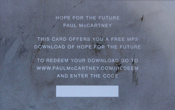 Paul McCartney - Hope For The Future (Vinyl, 12", 45 RPM, Single) Mint (M) / Mint (M)