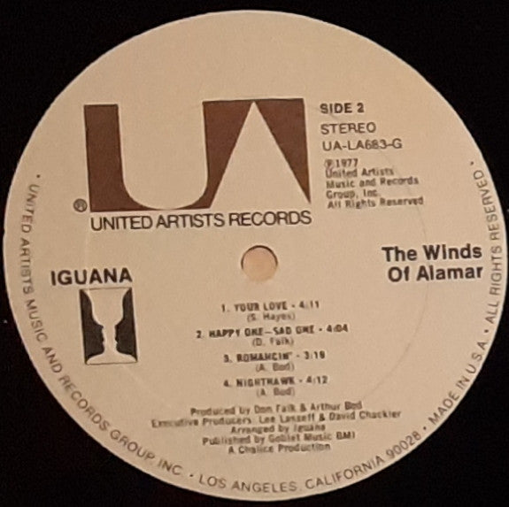 Iguana (7) - The Winds Of Alamar (Vinyl, LP, Album) Very Good Plus (VG+) / Very Good (VG)