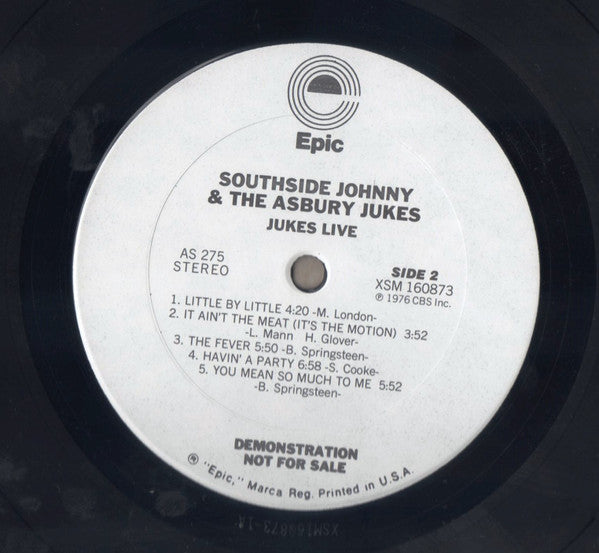 Southside Johnny & The Asbury Jukes - Jukes Live At The Bottom Line (Vinyl, LP, Album, Promo, Stereo) Very Good (VG) / Good Plus (G+)