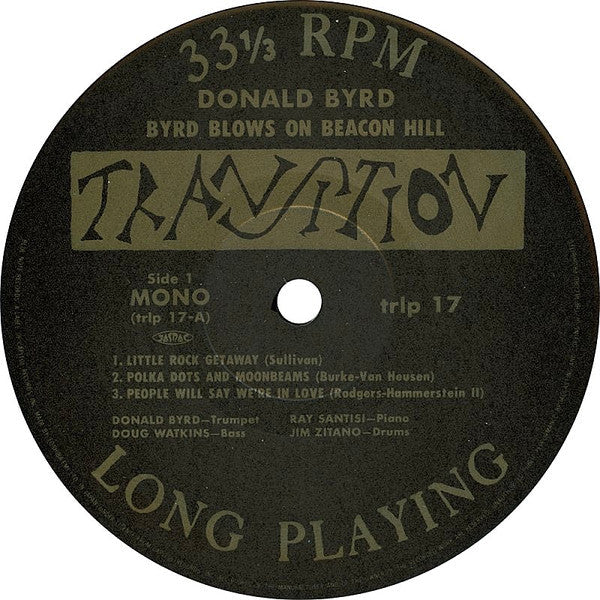 Donald Byrd - Byrd Blows On Beacon Hill (Vinyl, LP, Album, Limited Edition, Reissue, Mono) Very Good Plus (VG+) / Very Good (VG)
