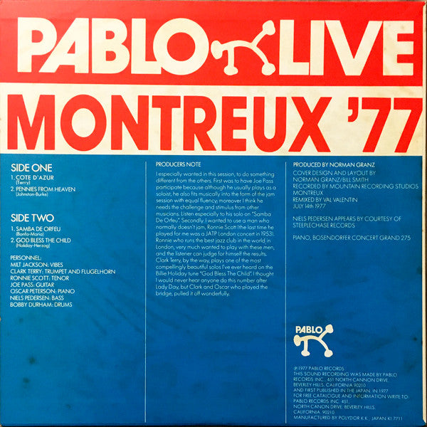 The Pablo All-Stars Jam - Montreux '77 (Vinyl, LP, Album) Very Good Plus (VG+) / Very Good (VG)