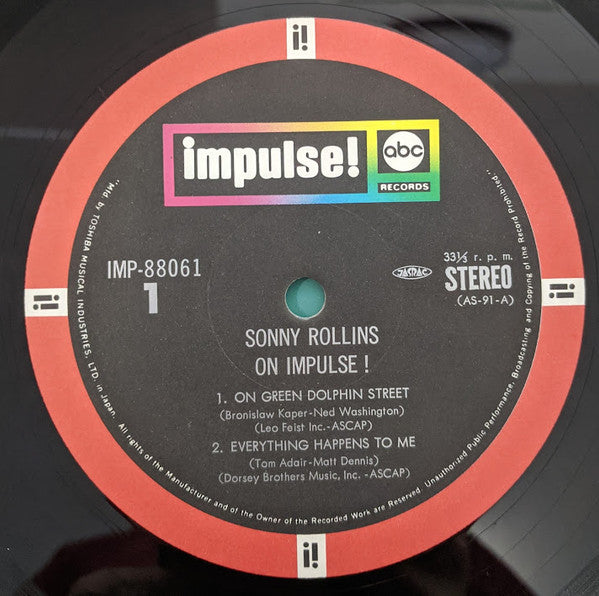 Sonny Rollins - On Impulse! (Vinyl, LP, Album, Reissue, Stereo)