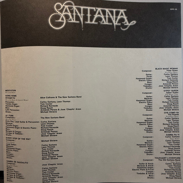 Santana - Santana Live In Japan (Vinyl, LP, Album, Compilation) Very Good (VG) / Very Good (VG)