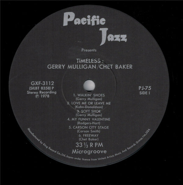 Gerry Mulligan - Timeless (Vinyl, LP, Compilation, Reissue, Stereo) Very Good (VG) / Very Good (VG)