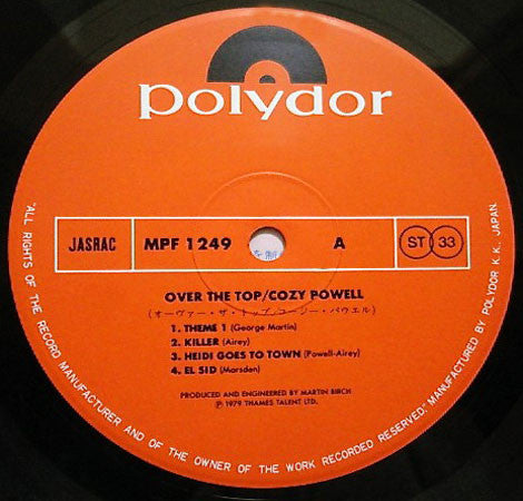 Cozy Powell - Over The Top (Vinyl, LP, Album)