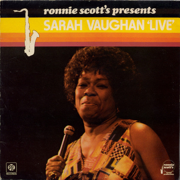Sarah Vaughan - Ronnie Scott's Presents Sarah Vaughan Live (Vinyl, LP) Very Good (VG) / Very Good (VG)