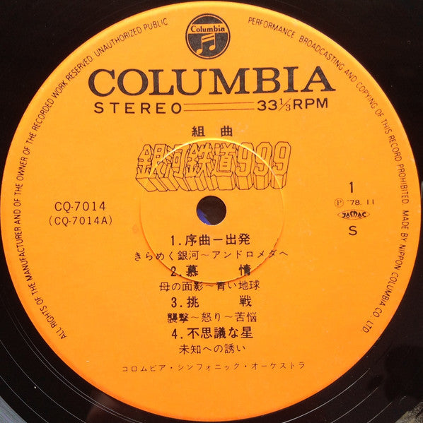 Nozomi Aoki - 組曲 銀河鉄道999 = Galaxy Express 999 (Vinyl, LP, Stereo)