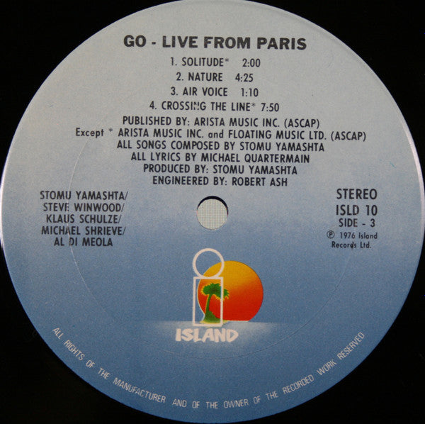 Stomu Yamashta's Go - Go Live From Paris (2xVinyl, LP, Album) Very Good (VG) / Very Good (VG)