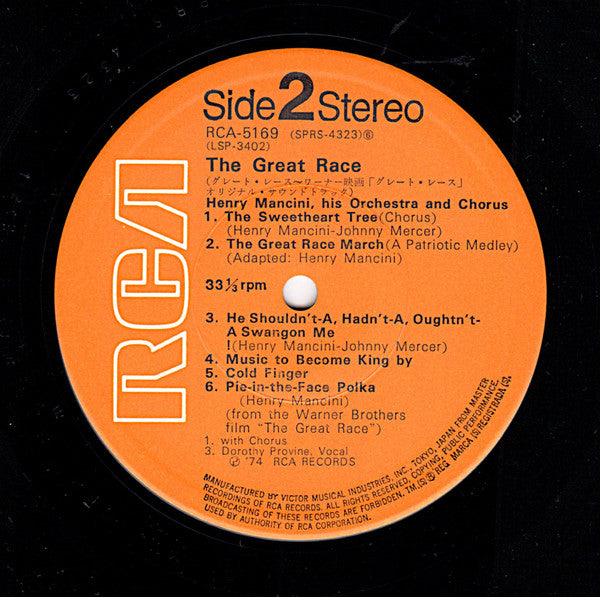 Henry Mancini - The Great Race (Original Motion Picture Soundtrack)...