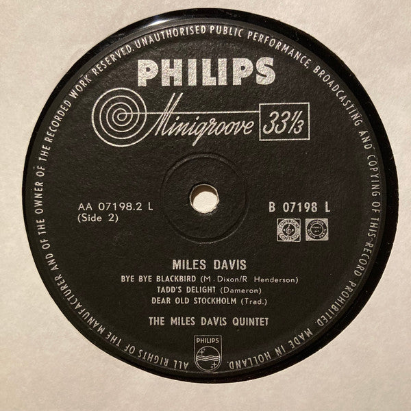 Miles Davis - Miles Davis (Vinyl, LP, Album, Mono) Good Plus (G+) / Very Good (VG)