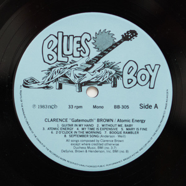 Clarence "Gatemouth" Brown - Atomic Energy (Vinyl, LP, Compilation, Mono) Very Good (VG) / Very Good (VG)