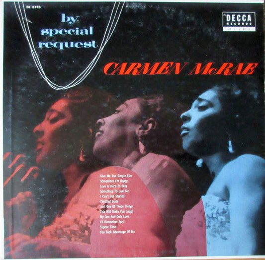 Carmen McRae - By Special Request (Vinyl, LP, Album, Reissue, Mono) Very Good Plus (VG+) / Good Plus (G+)