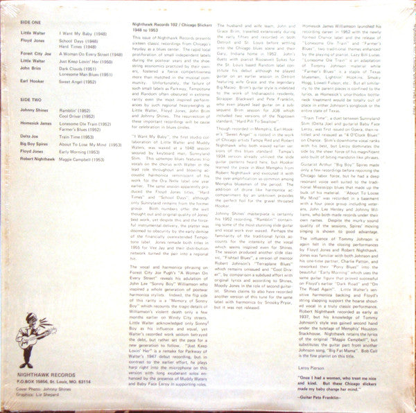 Various - Chicago Slickers 1948 To 1953 (Vinyl, LP, Compilation) Very Good Plus (VG+) / Very Good (VG)