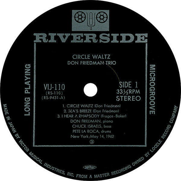 Don Friedman Trio - Circle Waltz (Vinyl, LP, Album, Reissue)