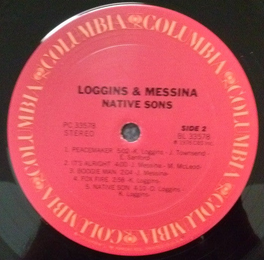 Loggins And Messina - Native Sons (Vinyl, LP, Album, Stereo) Very Good Plus (VG+) / Very Good (VG)