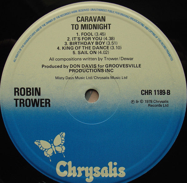 Robin Trower - Caravan To Midnight (Vinyl, LP, Album) Very Good (VG) / Very Good (VG)