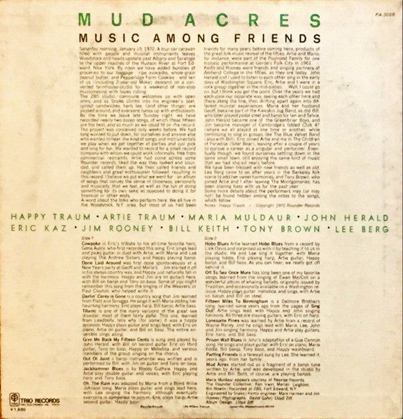 Mud Acres - Music Among Friends (Vinyl, LP, Album) Good Plus (G+) / Good Plus (G+)