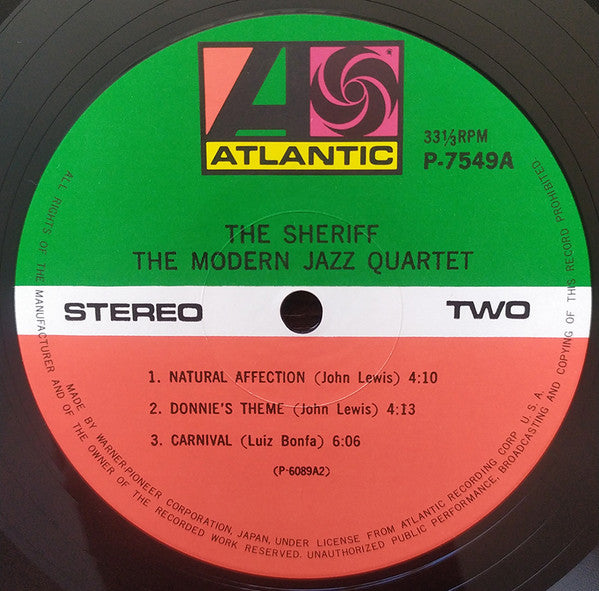 The Modern Jazz Quartet - The Sheriff (Vinyl, LP, Album, Reissue, Stereo) Very Good Plus (VG+) / Very Good Plus (VG+)