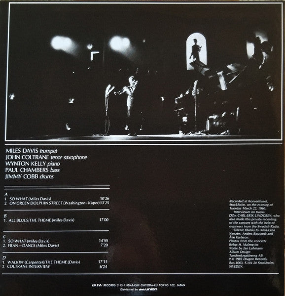 Miles Davis - Live In Stockholm 1960 (2xVinyl, LP, Album, Mono) Very Good Plus (VG+) / Very Good (VG)