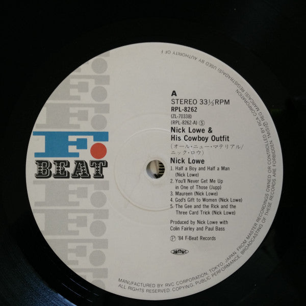 Nick Lowe And His Cowboy Outfit - Nick Lowe And His Cowboy Outfit (Vinyl, LP, Album) Very Good Plus (VG+) / Very Good (VG)