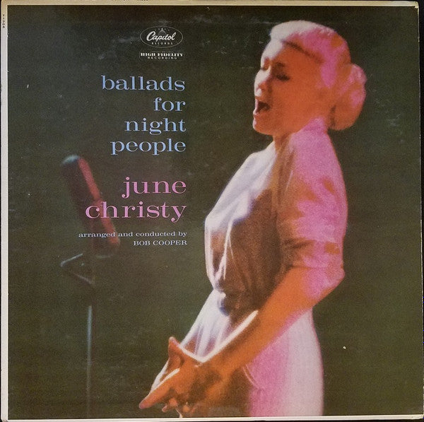 June Christy - Ballads For Night People (Vinyl, LP, Album, Mono) Good Plus (G+) / Good Plus (G+)