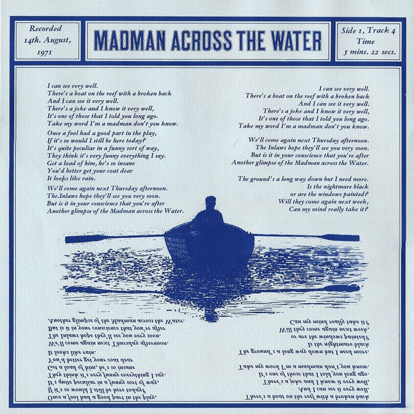 Elton John - Madman Across The Water (Vinyl, LP, Album) Good Plus (G+) / Very Good (VG)