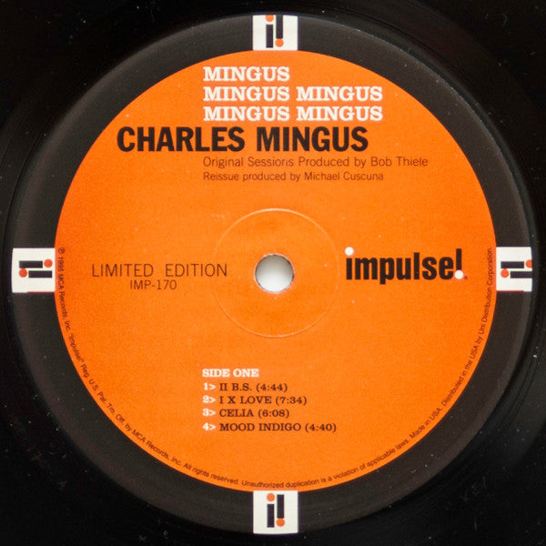 Charles Mingus - Mingus Mingus Mingus Mingus Mingus (Vinyl, LP, Album, Limited Edition, Reissue, Remastered, Stereo) Good Plus (G+) / Very Good Plus (VG+)