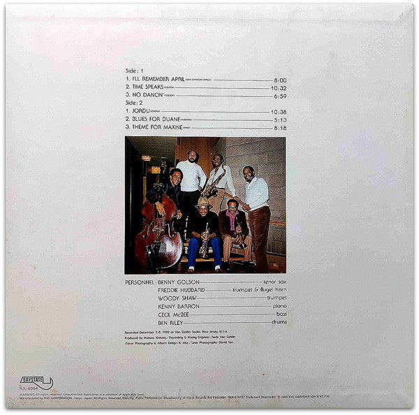 Benny Golson - Time Speaks – Dedicated To The Memory Of Clifford Brown (Vinyl, LP, Album, Stereo) Near Mint (NM or M-) / Very Good Plus (VG+)