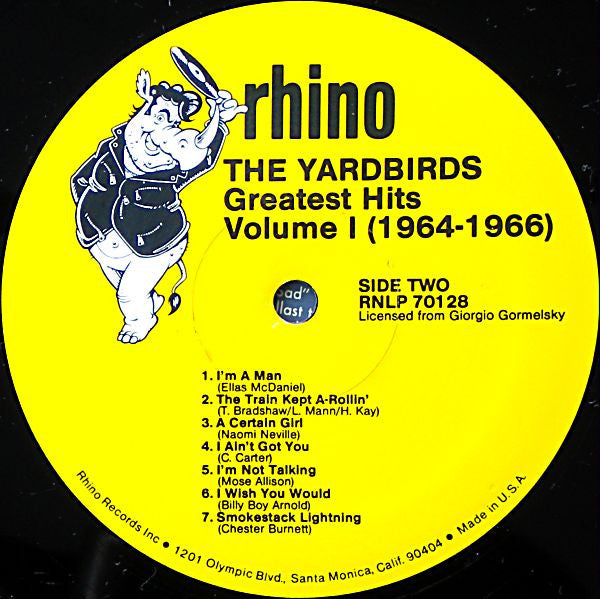 The Yardbirds - Greatest Hits, Volume One: 1964-1966 (Vinyl, LP, Album, Compilation) Very Good Plus (VG+) / Very Good Plus (VG+)