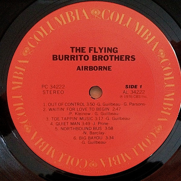 The Flying Burrito Bros - Airborne (Vinyl, LP, Album) Very Good Plus (VG+) / Very Good (VG)