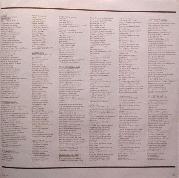 Billy Joel - Songs In The Attic (Vinyl, LP, Album, Reissue) Very Good (VG) / Very Good (VG)