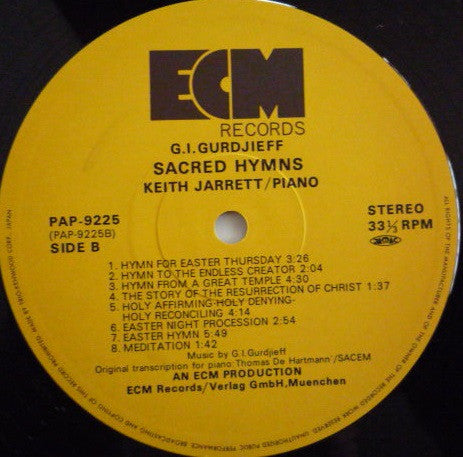 Georges Ivanovitch Gurdjieff - Sacred Hymns (Vinyl, LP, Album, Stereo)