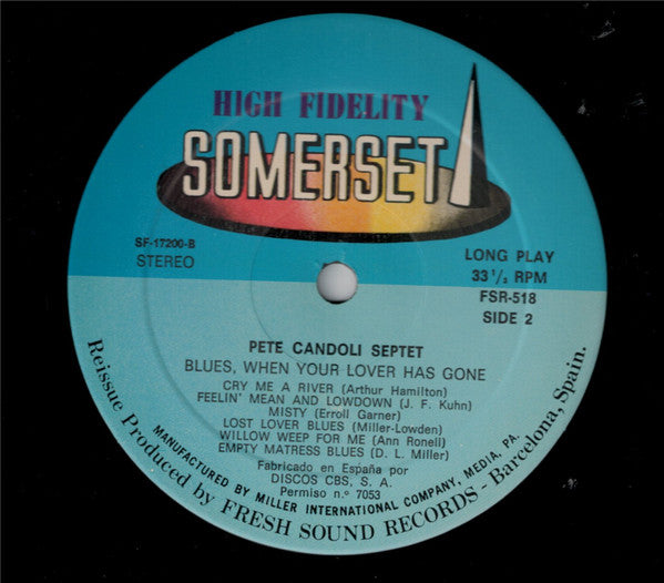 Pete Candoli Septet - Blues, When Your Lover Has Gone (Vinyl, LP, A...