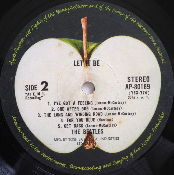 The Beatles - Let It Be (Vinyl, LP, Album, Stereo) Very Good Plus (VG+) / Very Good (VG)