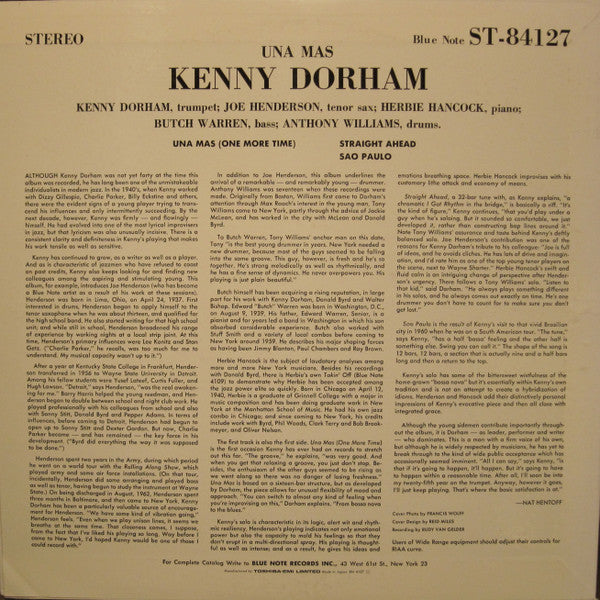 Kenny Dorham - Una Mas (One More Time) (Vinyl, LP, Album, Stereo) Near Mint (NM or M-) / Very Good Plus (VG+)