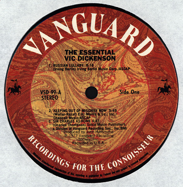Vic Dickenson - The Essential Vic Dickenson (2xVinyl, LP, Compilation) Very Good (VG) / Very Good Plus (VG+)