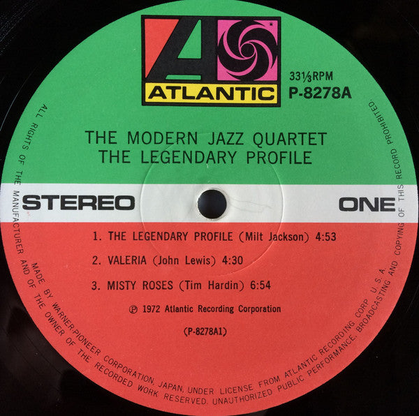 The Modern Jazz Quartet - The Legendary Profile (Vinyl, LP, Album) Very Good Plus (VG+) / Near Mint (NM or M-)