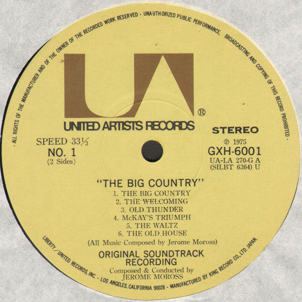 Jerome Moross - The Big Country (Original Music From The Motion Pic...