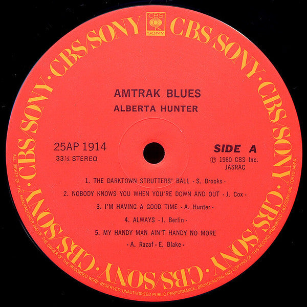 Alberta Hunter - Amtrak Blues (Vinyl, LP, Album)